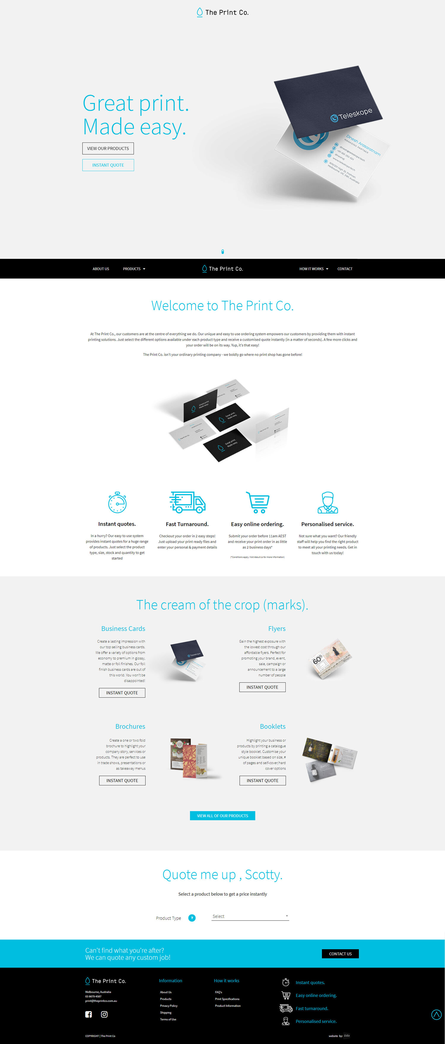 The Print Co Full home page