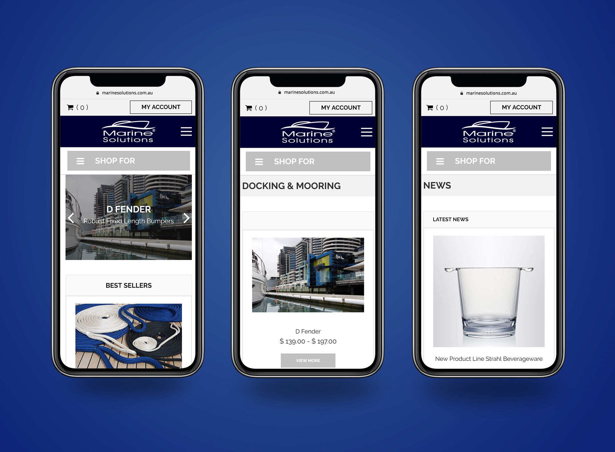 Marine Solutions mobile view
