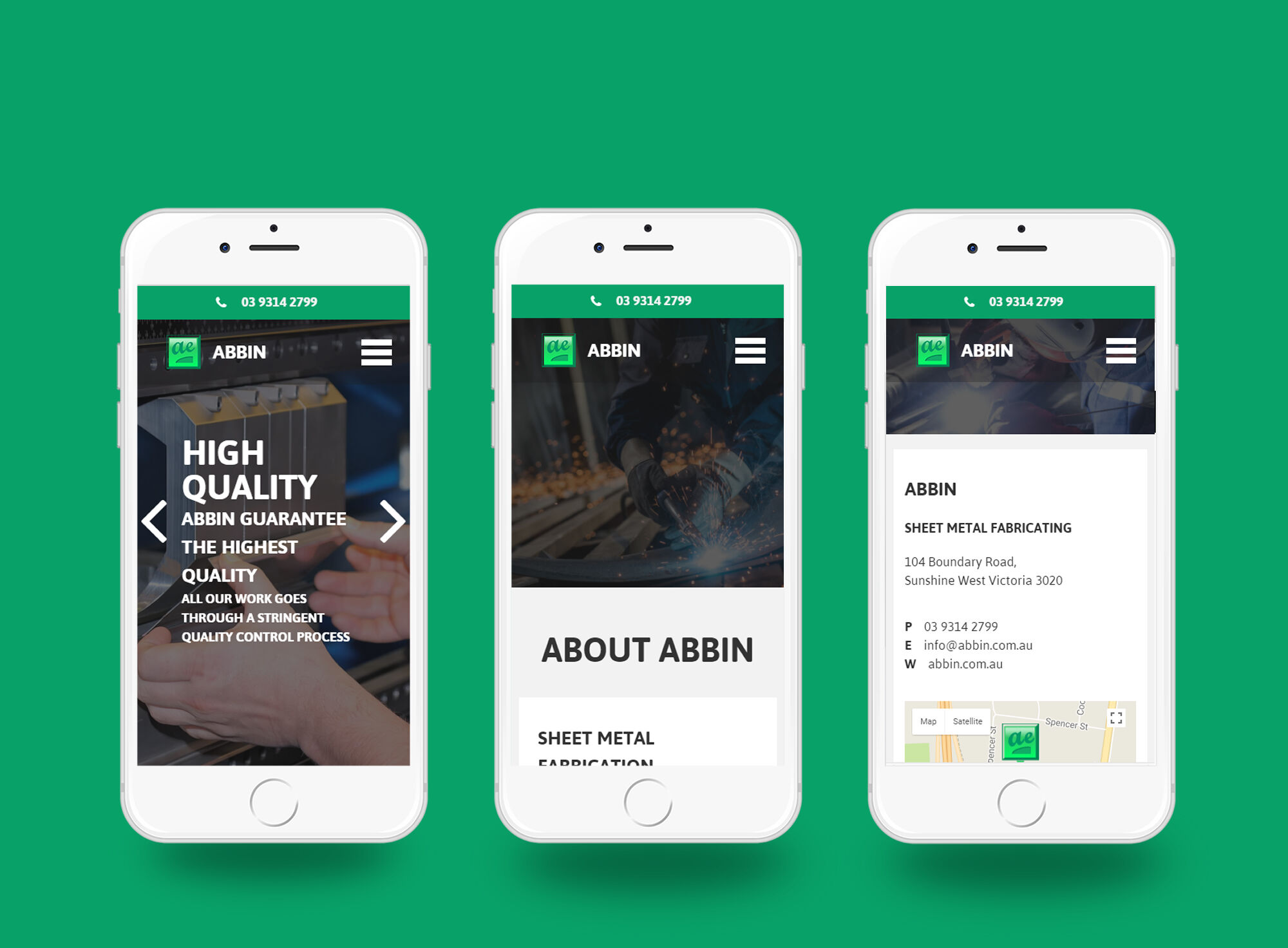 ABBIN Engineering Mobile view