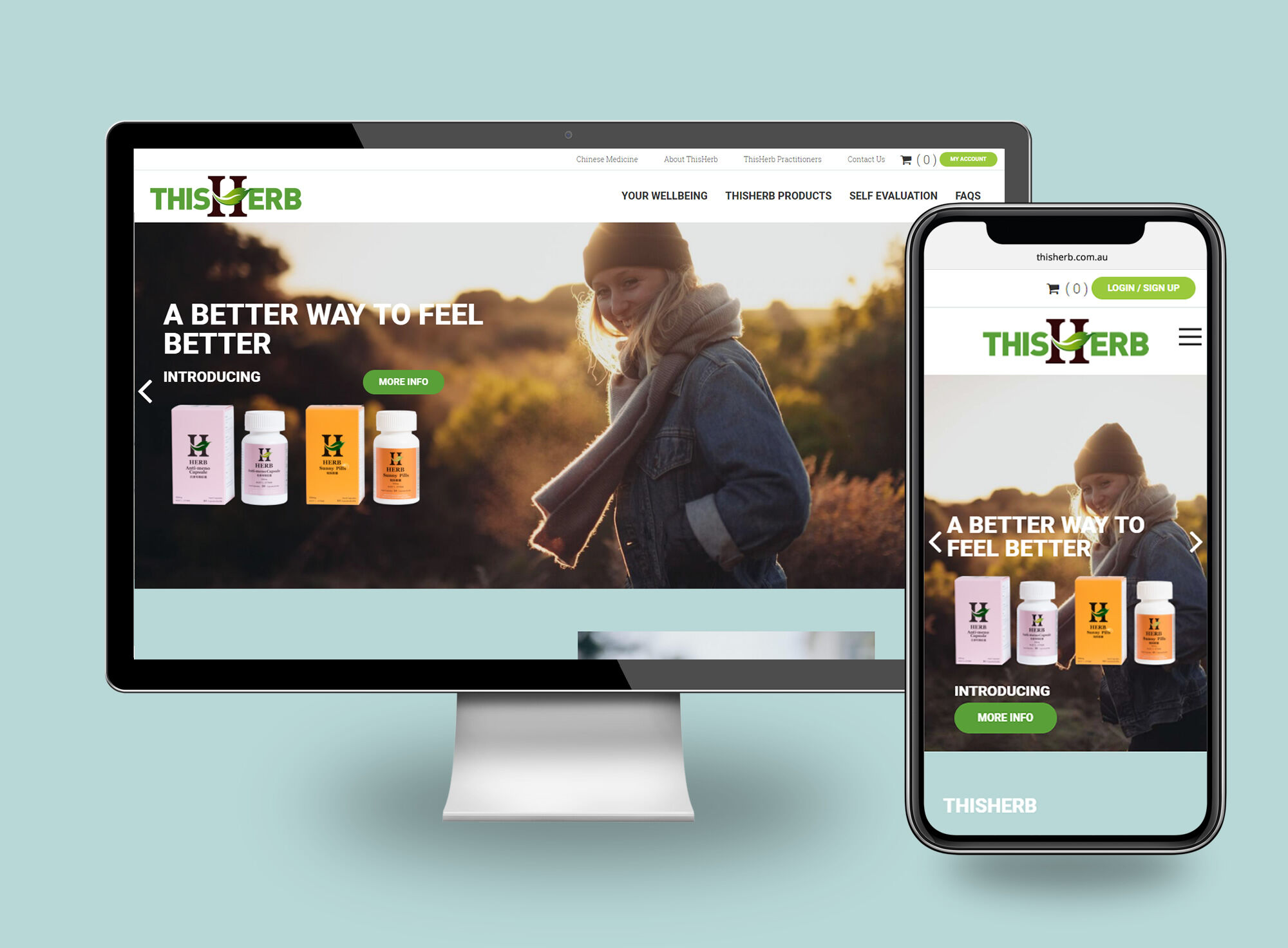 ThisHerb Desktop mobile view