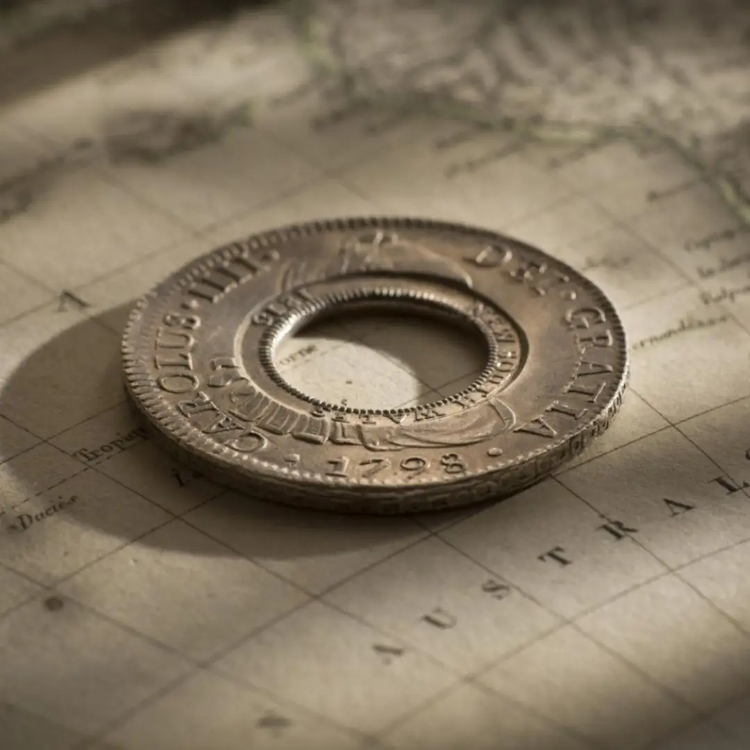 1813 Holey Dollar 1798 Charles IIII good EF REV Large SEO March 2018