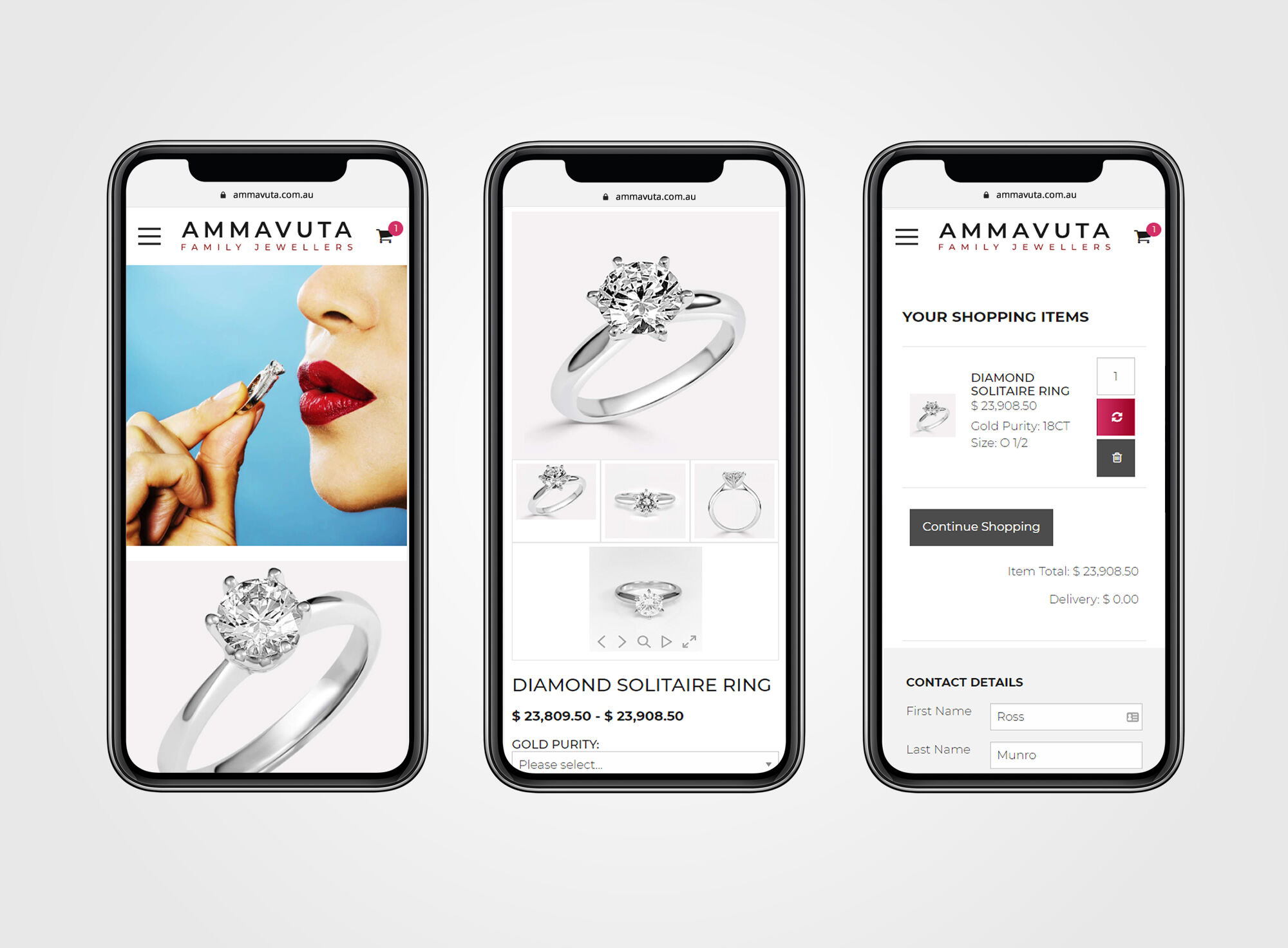 ammavuta UX mobile friendly