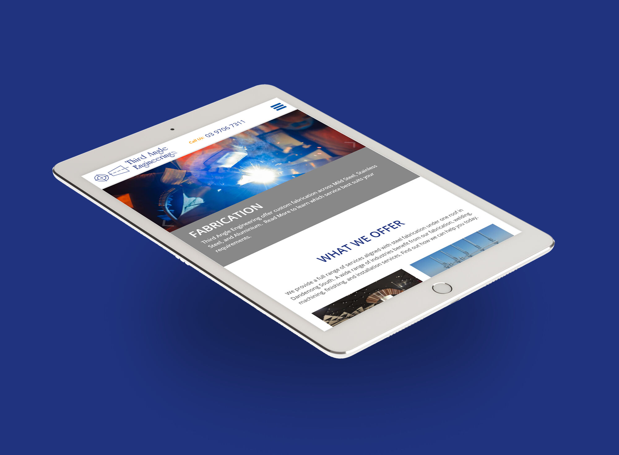 Third Angle Engineering iPad view