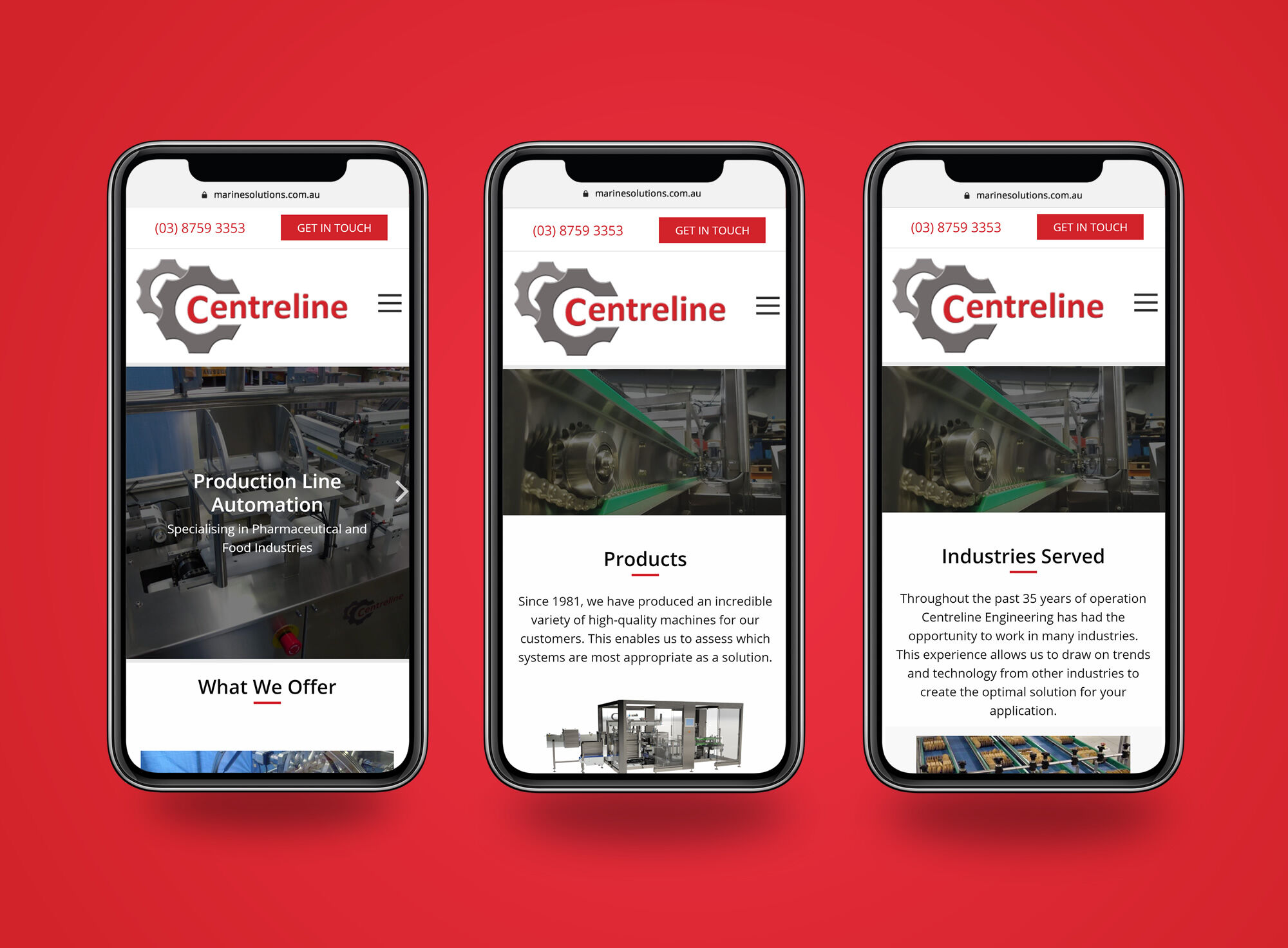 Centreline Engineering mobile view