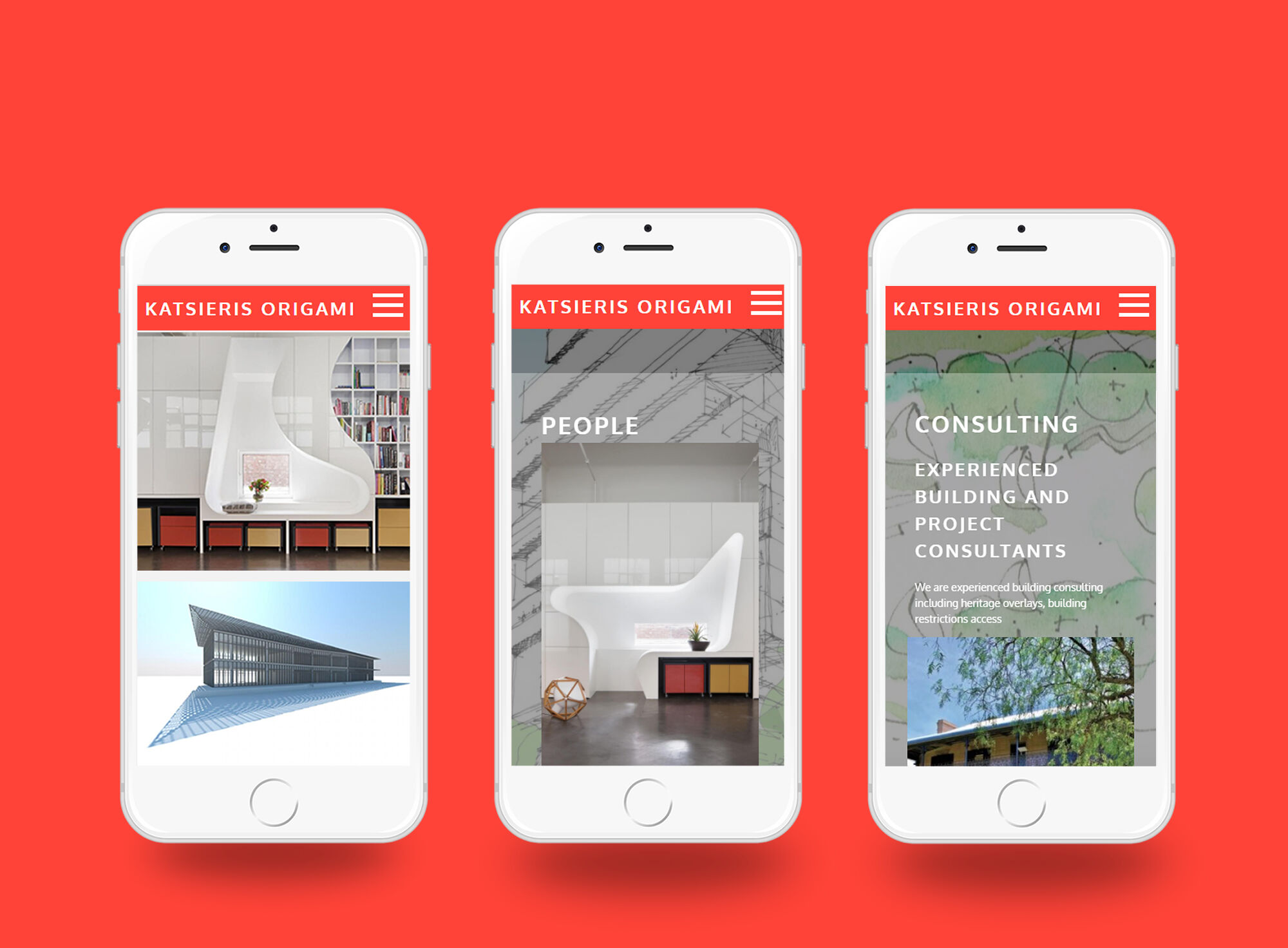 Katsieris Origami Mobile view