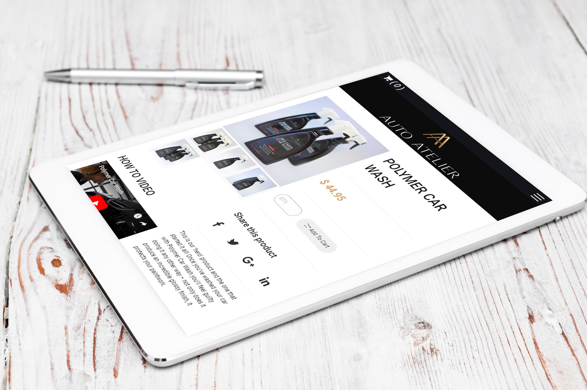 Auto Atelier iPad view