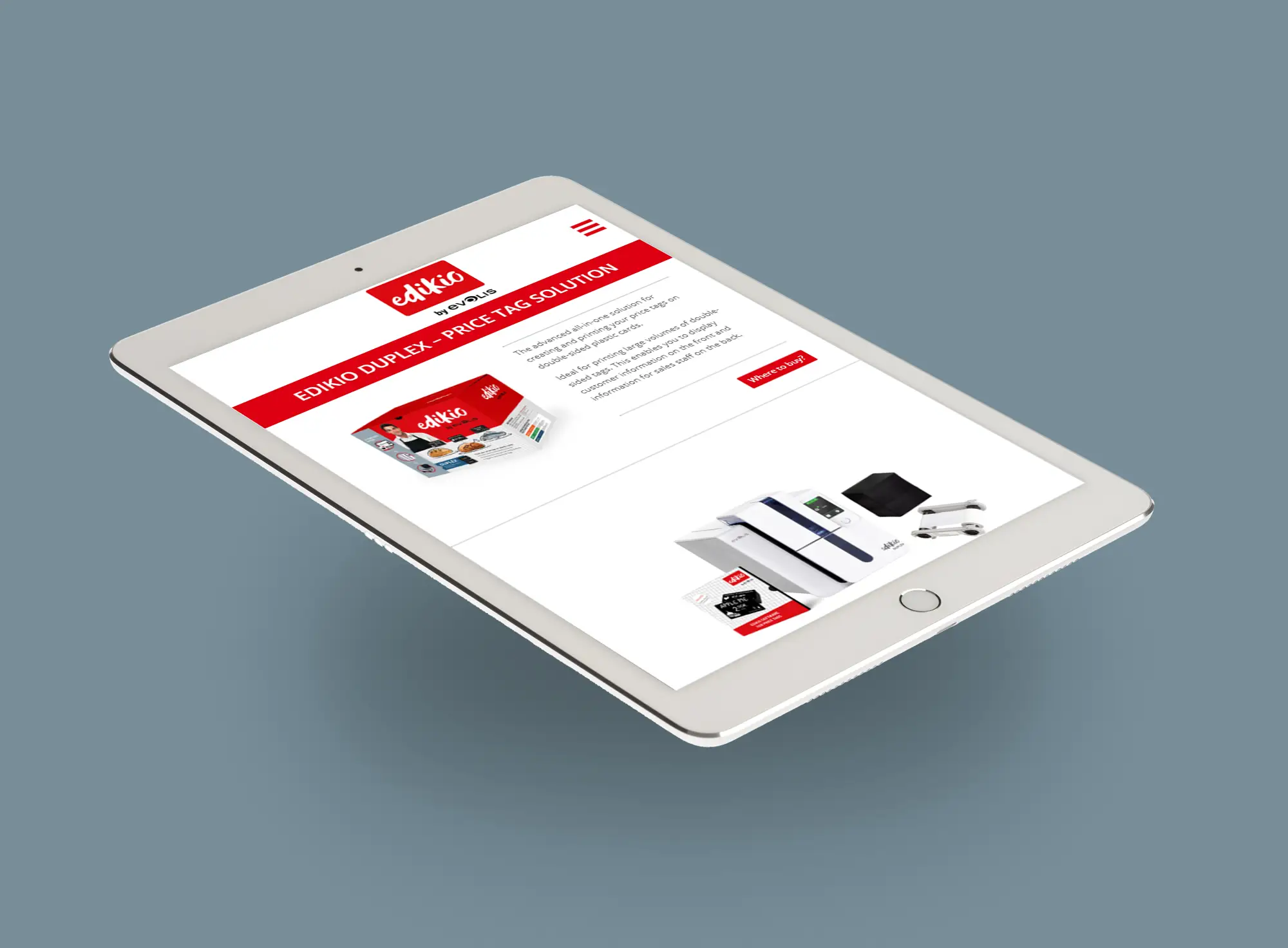 Edikio iPad view