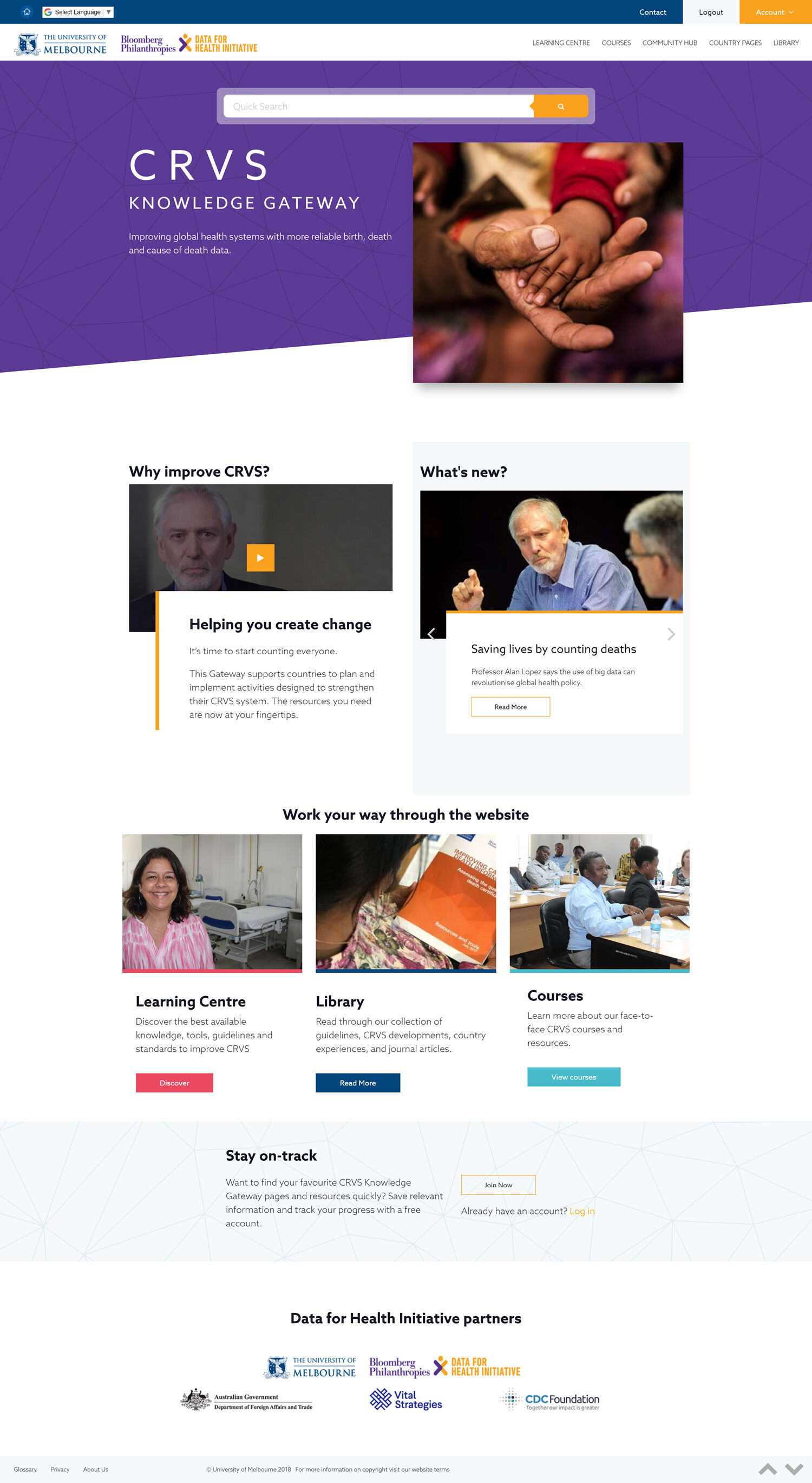 CRVS Gateway Full page