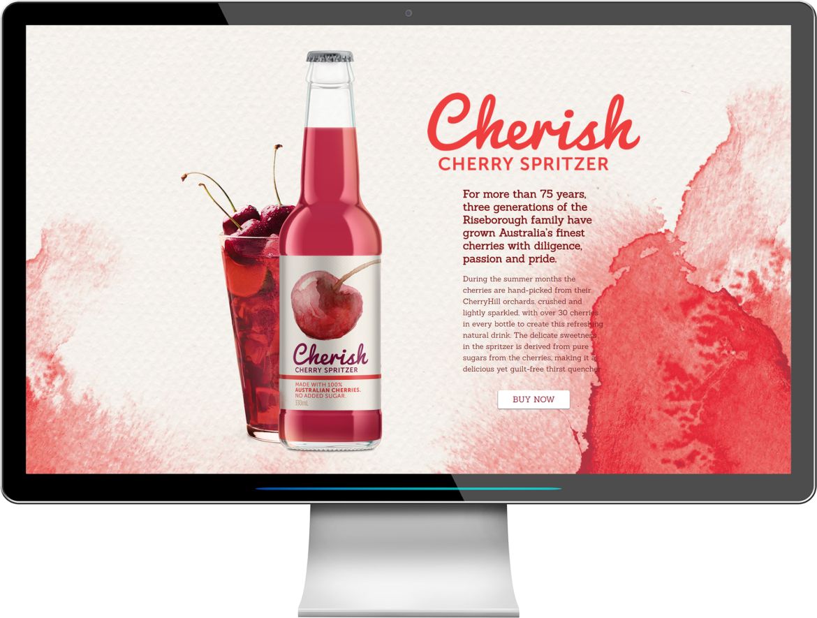 Cherish Spritzer, refreshing cherry drink for summer