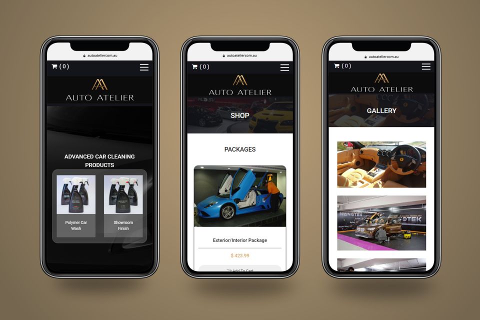 Auto Atelier mobile view