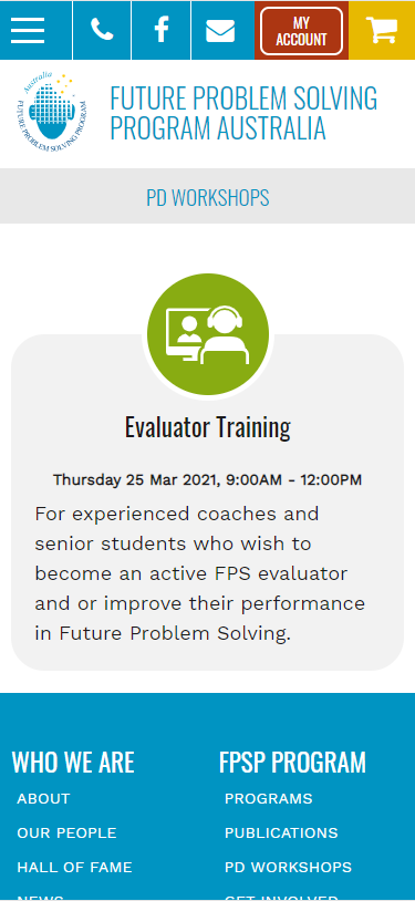 FPSP Mobile PD workshops